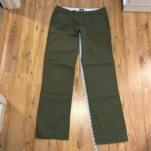 Gap olive slacks size 10 x-long